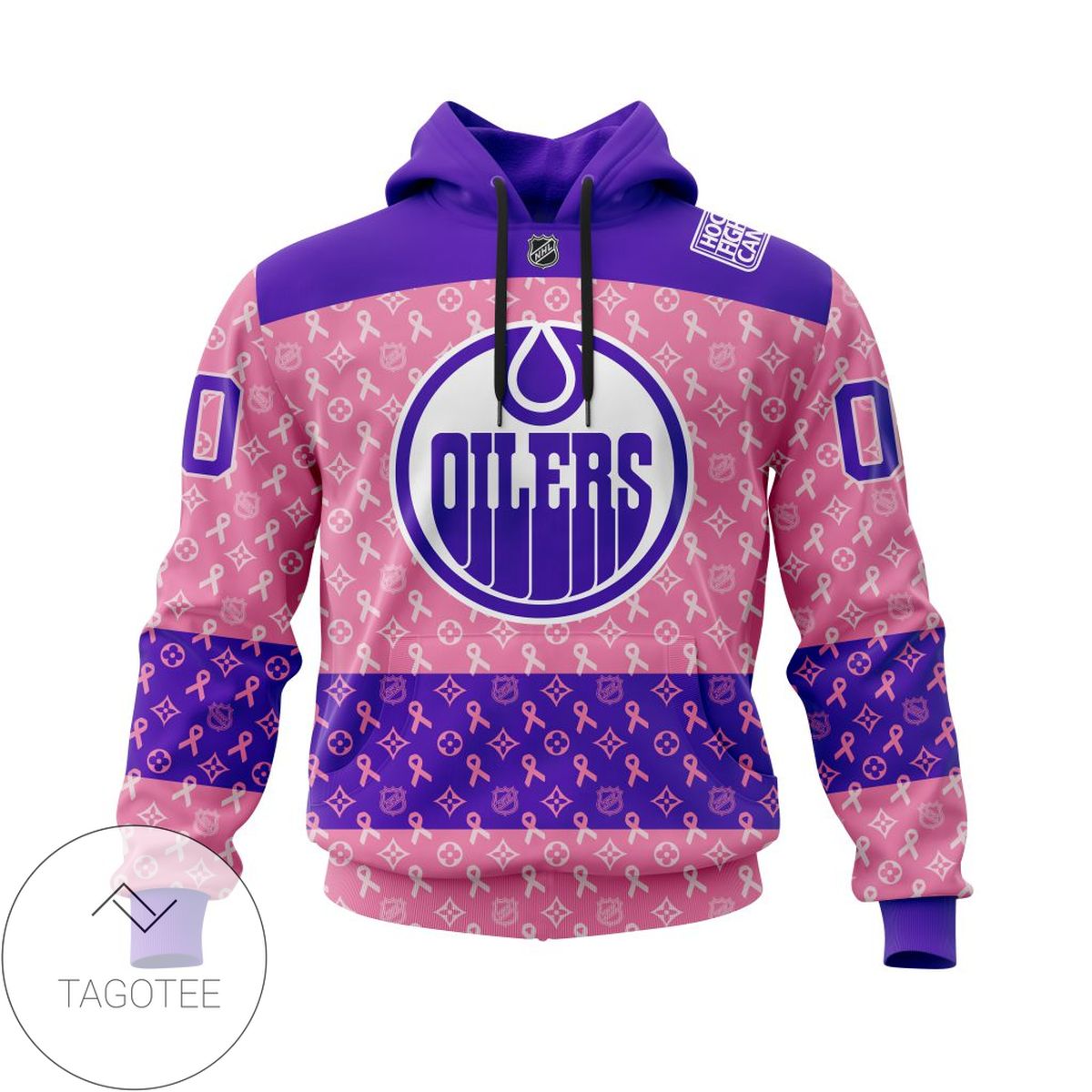 Personalized NHL Edmonton OilersPink Ribbon Fights Cancer Jersey