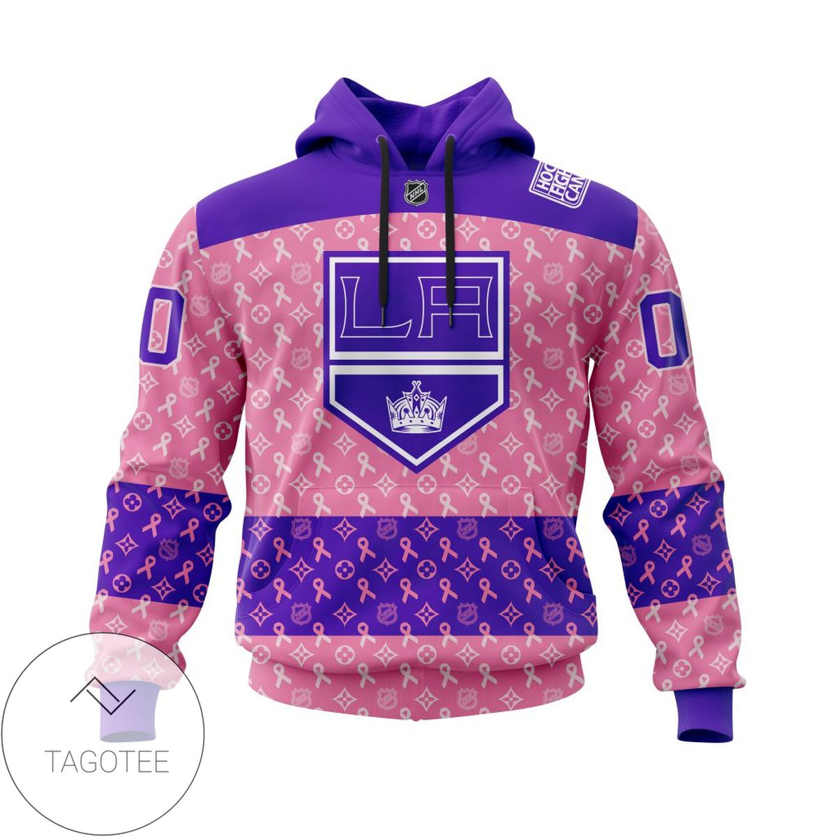 Personalized NHL Los Angeles KingsPink Ribbon Fights Cancer Jersey