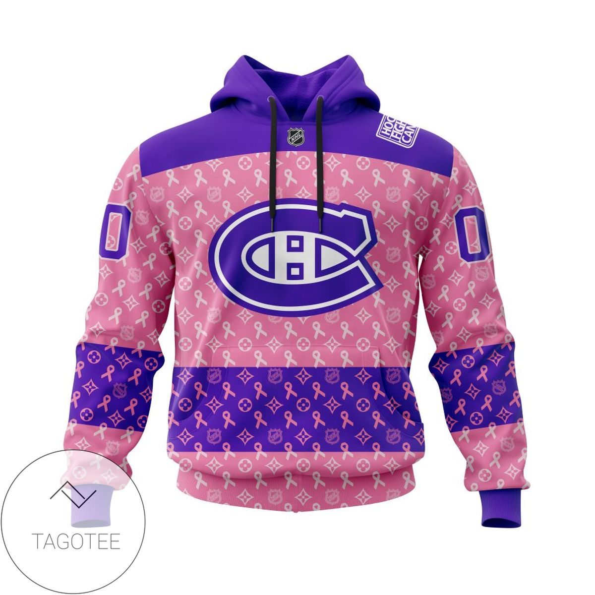 Personalized NHL Montreal CanadiensPink Ribbon Fights Cancer Jersey