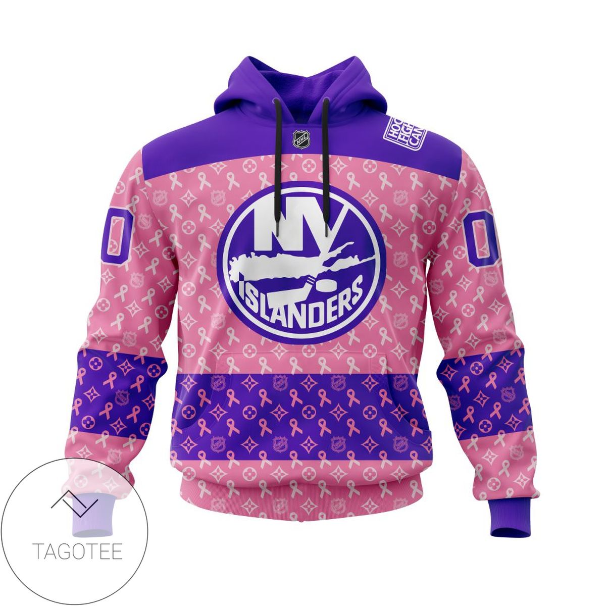 Personalized NHL New York IslandersPink Ribbon Fights Cancer Jersey