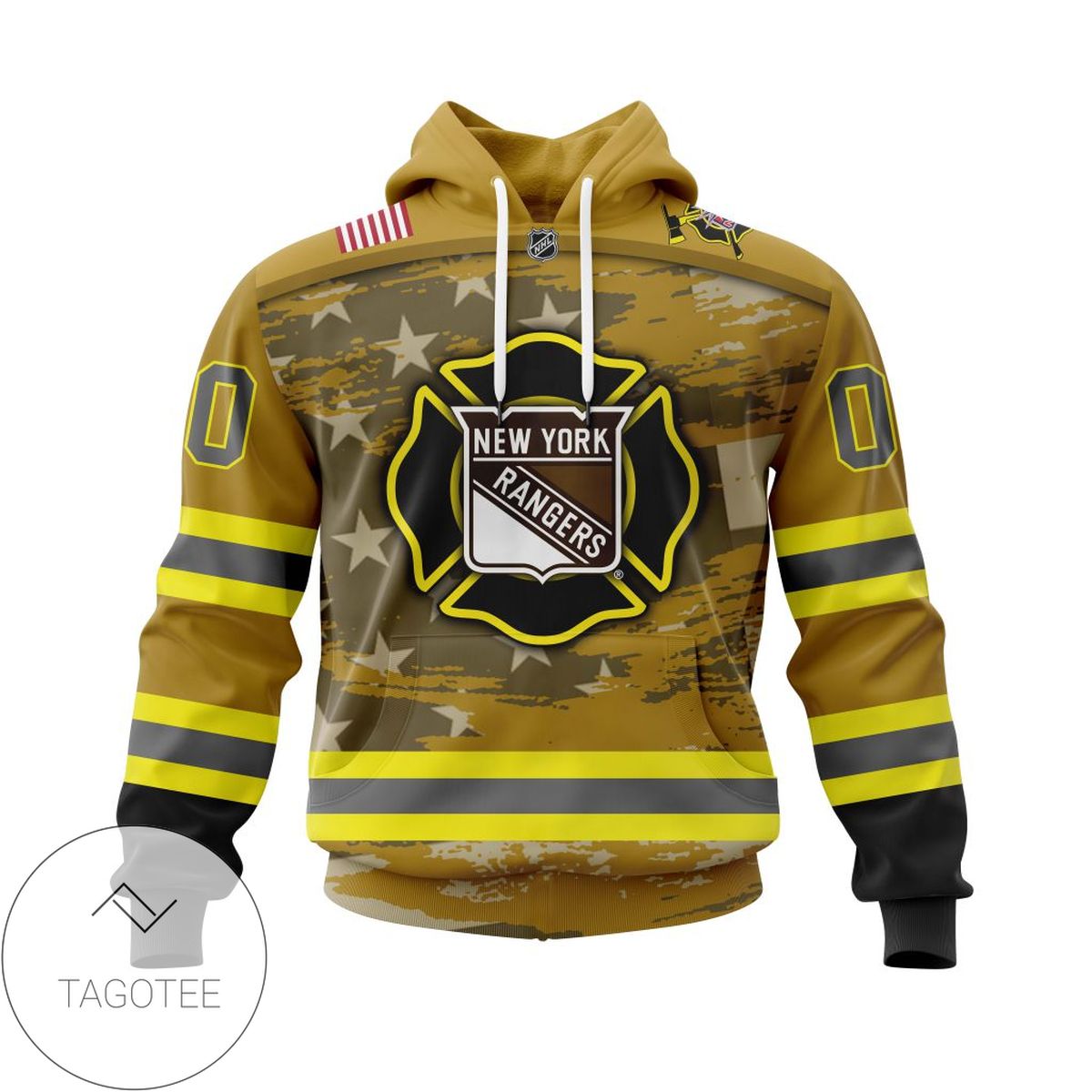 Personalized NHL New York Rangers Jersey Firefighter 3D Hoodie