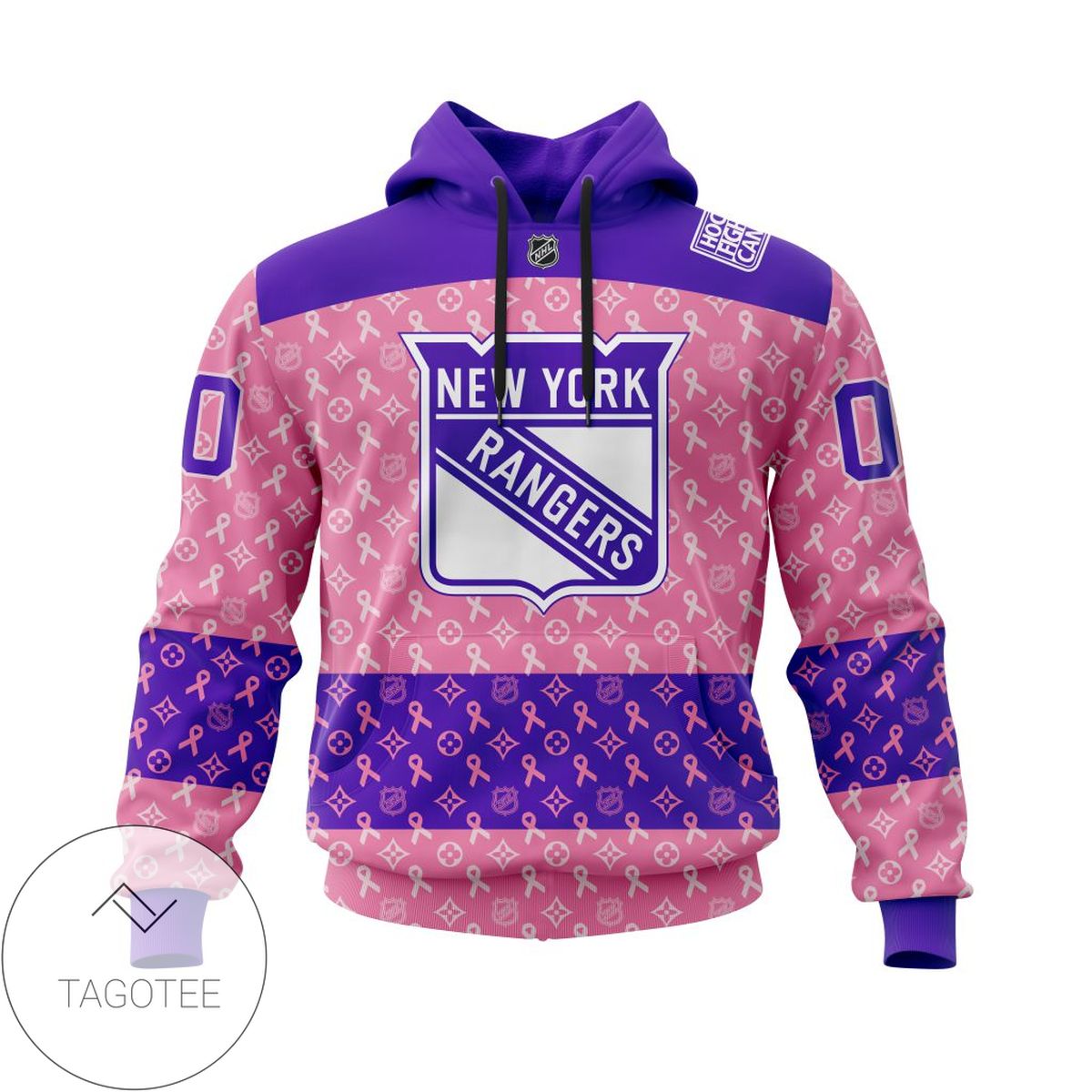 Personalized NHL New York RangersPink Ribbon Fights Cancer Jersey