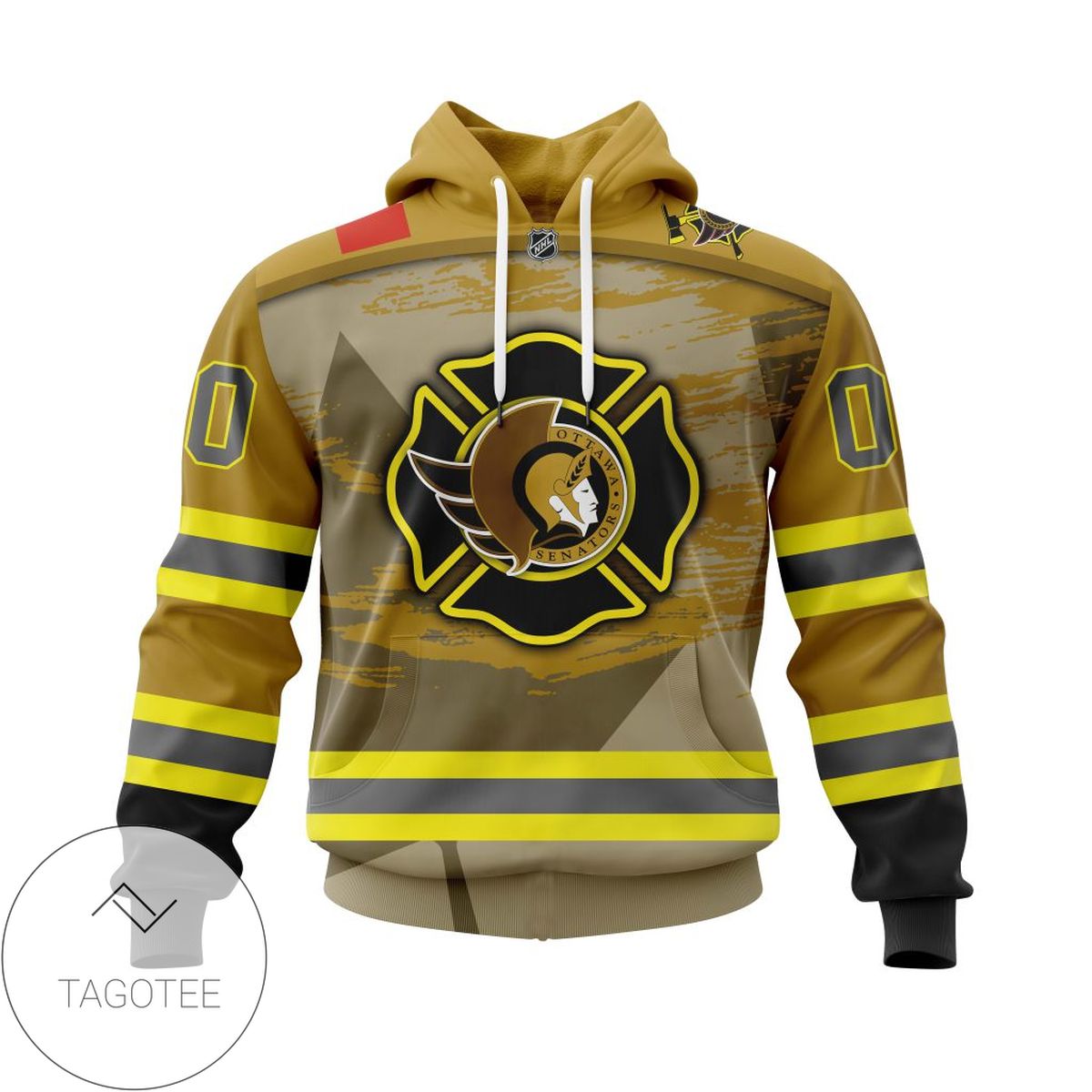Personalized NHL Ottawa Senators Jersey Firefighter 3D Hoodie