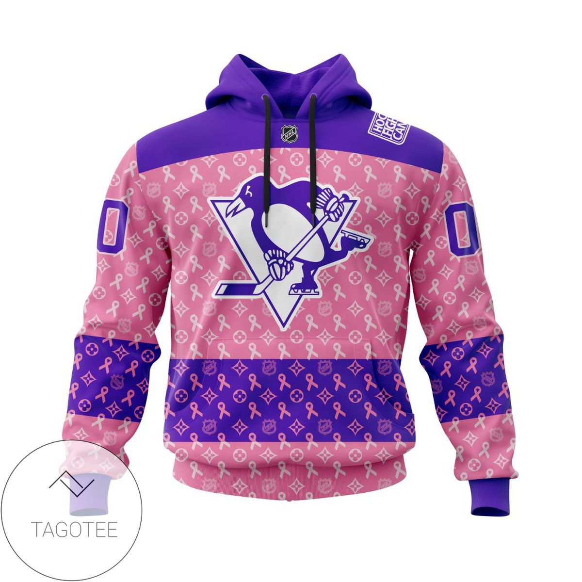 Personalized NHL Pittsburgh PenguinsPink Ribbon Fights Cancer Jersey