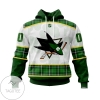 Personalized NHL San Jose Sharks St Patrick Days Jersey Custom Hoodie
