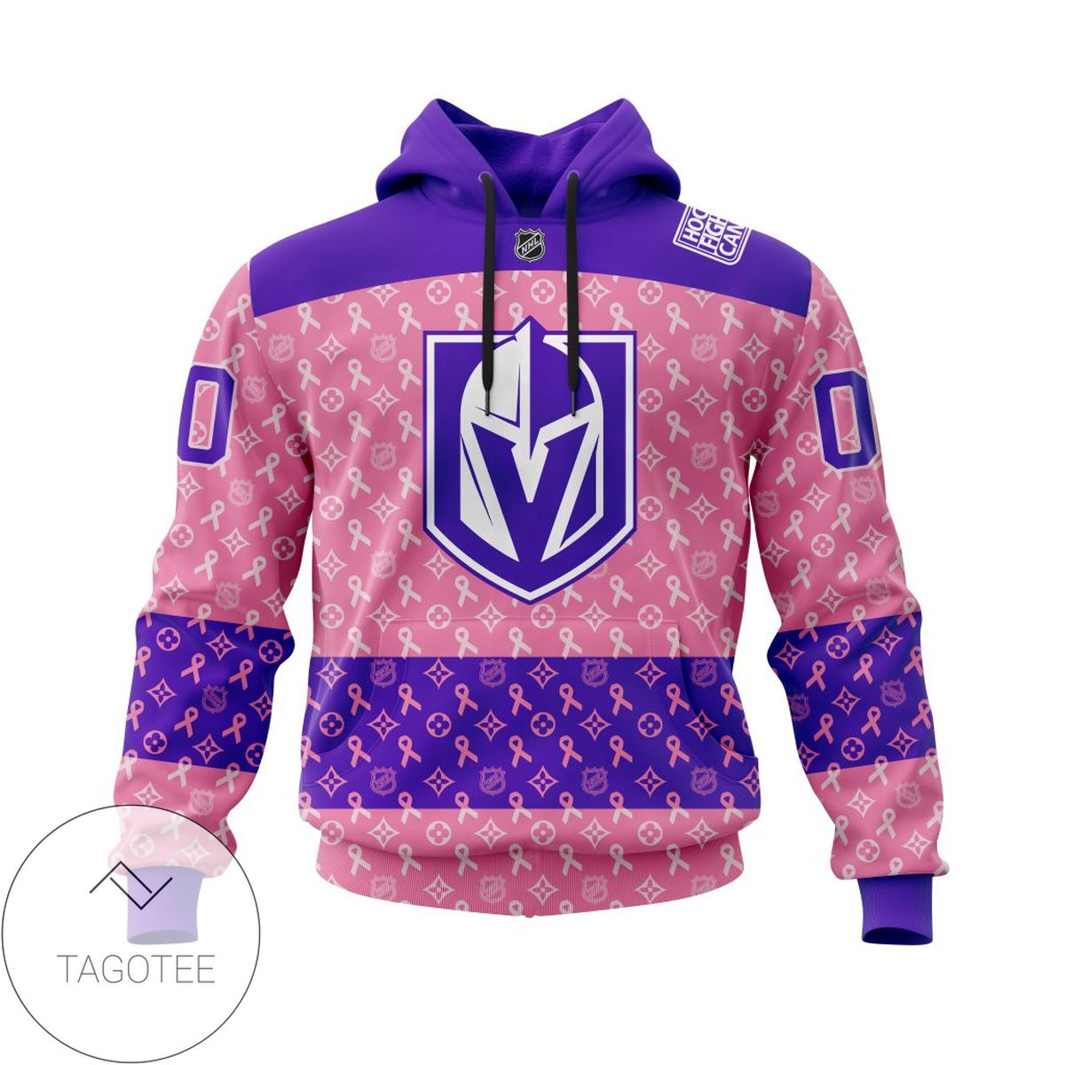 Personalized NHL Vegas Golden KnightsPink Ribbon Fights Cancer Jersey