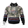 Personalized NHL Washington Capitals Honor Military With Camo Color Customize All Over Print Hoodie