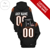 Personalized Name And Number Cincinnati Bengals Black Hoodie