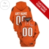 Personalized Name And Number Cincinnati Bengals Orange Hoodie