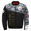 Pittsburgh Steelers Camo 3d Printed Unisex Bomber Jacket