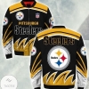 Pittsburgh Steelers Fire 3d Printed Unisex Bomber Jacket