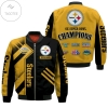 Pittsburgh Steelers NFL Super Bowl Champions Custom Name Number Personalized Bomber Jacket Coat
