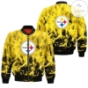 Pittsburgh Steelers On Fire 3d Bomber Jacket
