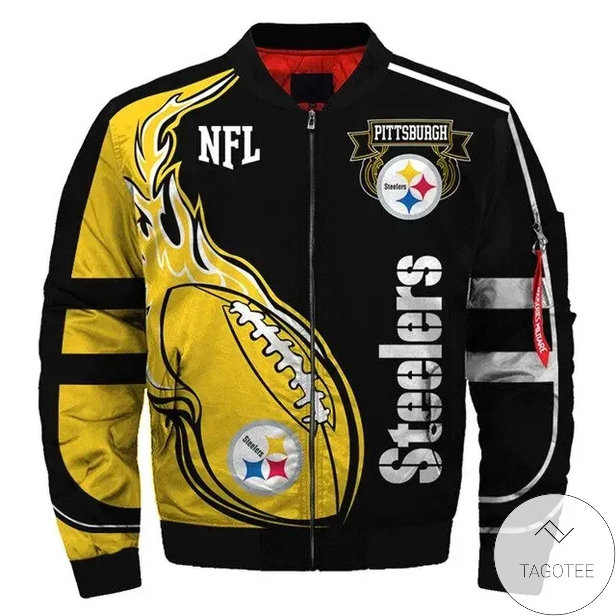 Pittsburgh Steelers Professional Team 3d Printed Unisex Bomber Jacket