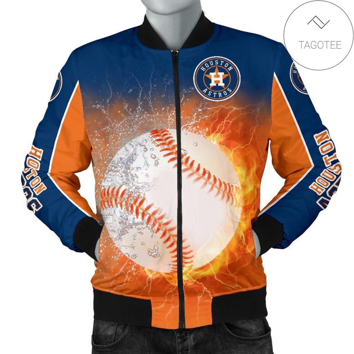 Playing Game With Houston Astros 3d Printed Unisex Bomber Jacket