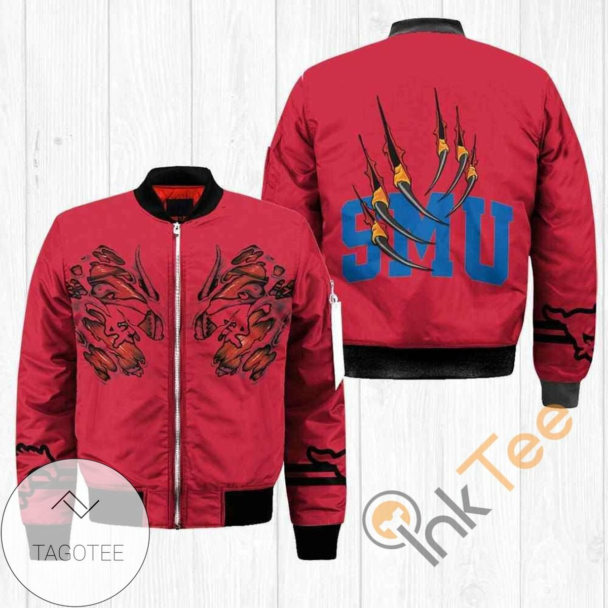 SMU Mustang NCAA Claws Apparel Best Christmas Gift For Fans Bomber Jacket