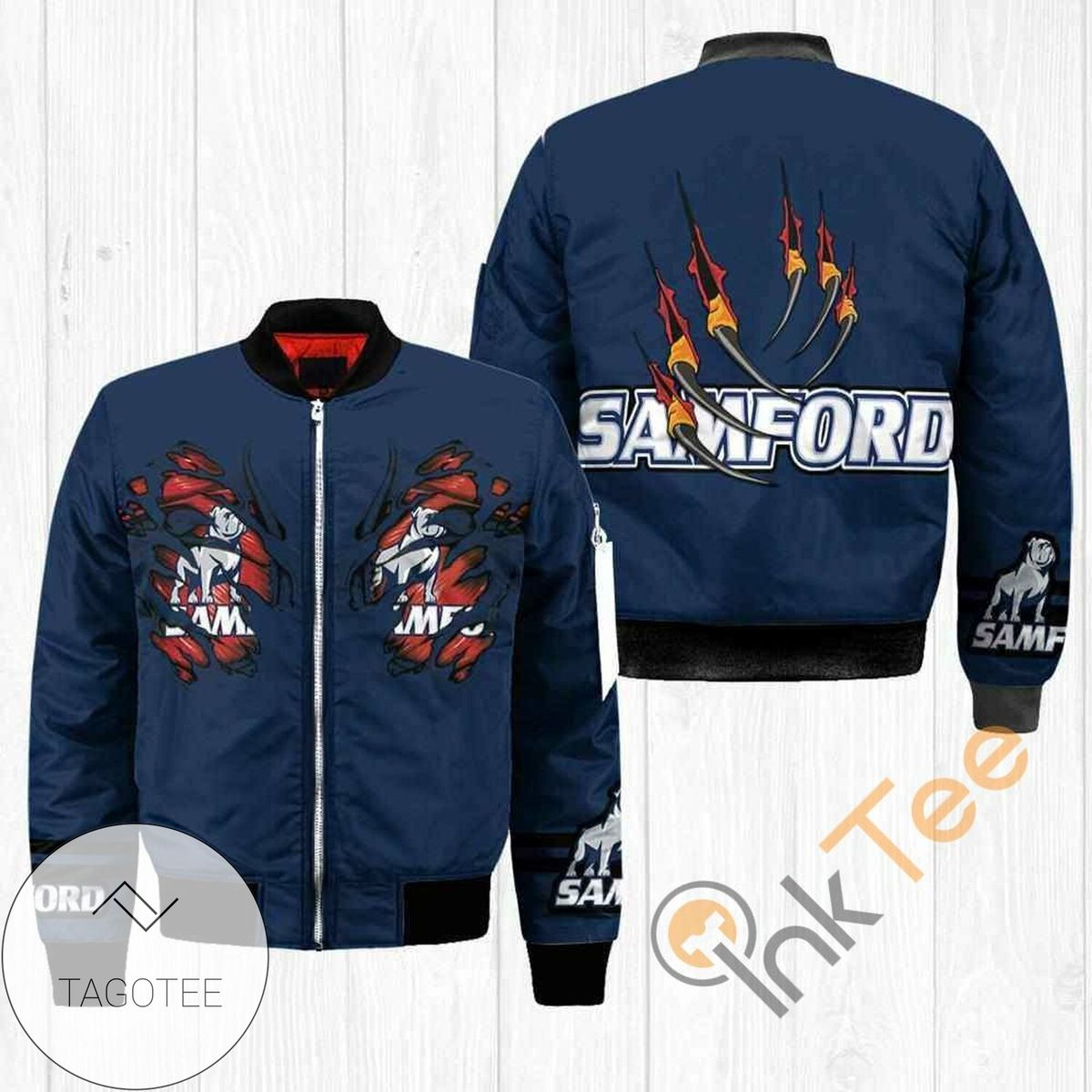 Samford Bulldogs NCAA Claws Apparel Best Christmas Gift For Fans Bomber Jacket