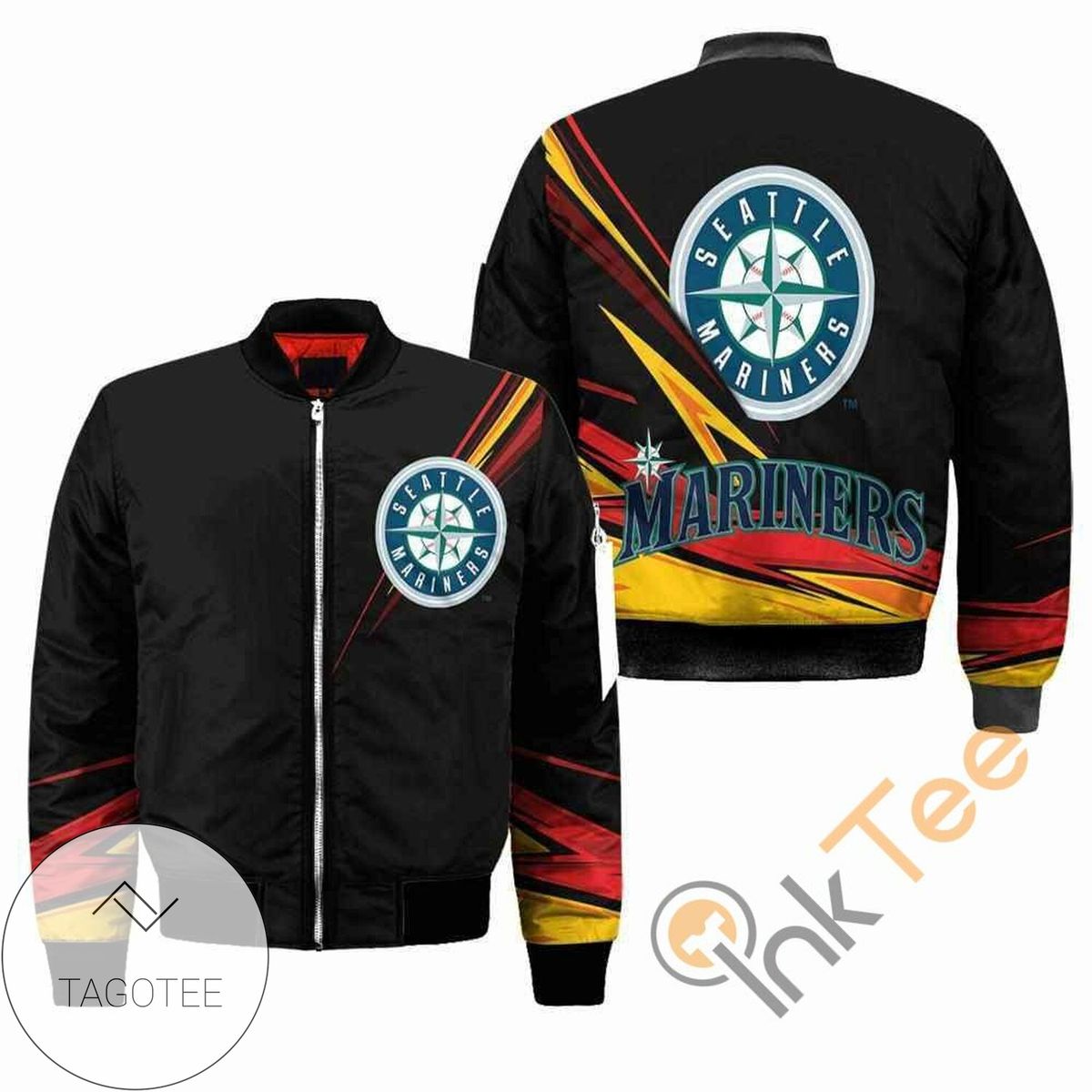 Seattle Mariners MLB Black Apparel Best Christmas Gift For Fans Bomber Jacket