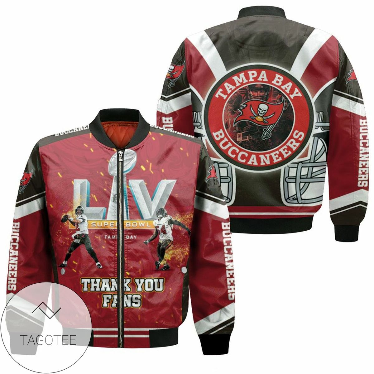Tampa Bay Buccaneers 2021 Super Bowl Champions Thank You Fan Bomber Jacket