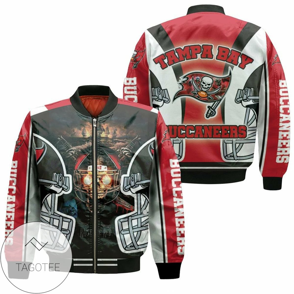 Tampa Bay Buccaneers Raised The Red Nfc South Division Champions Super Bowl 2021 Bomber Jacket
