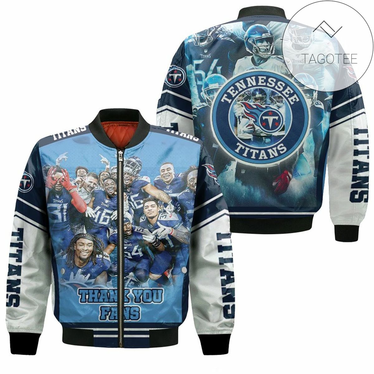 Tennessee Titans Super Bowl 2021 Afc South Division Thank You Fan Bomber Jacket