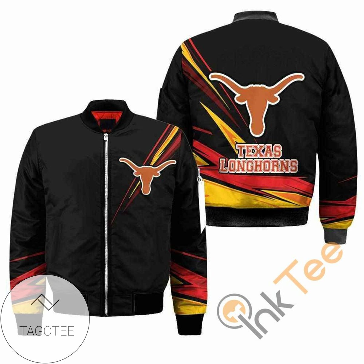 Texas Longhorns NCAA Black Apparel Best Christmas Gift For Fans Bomber Jacket