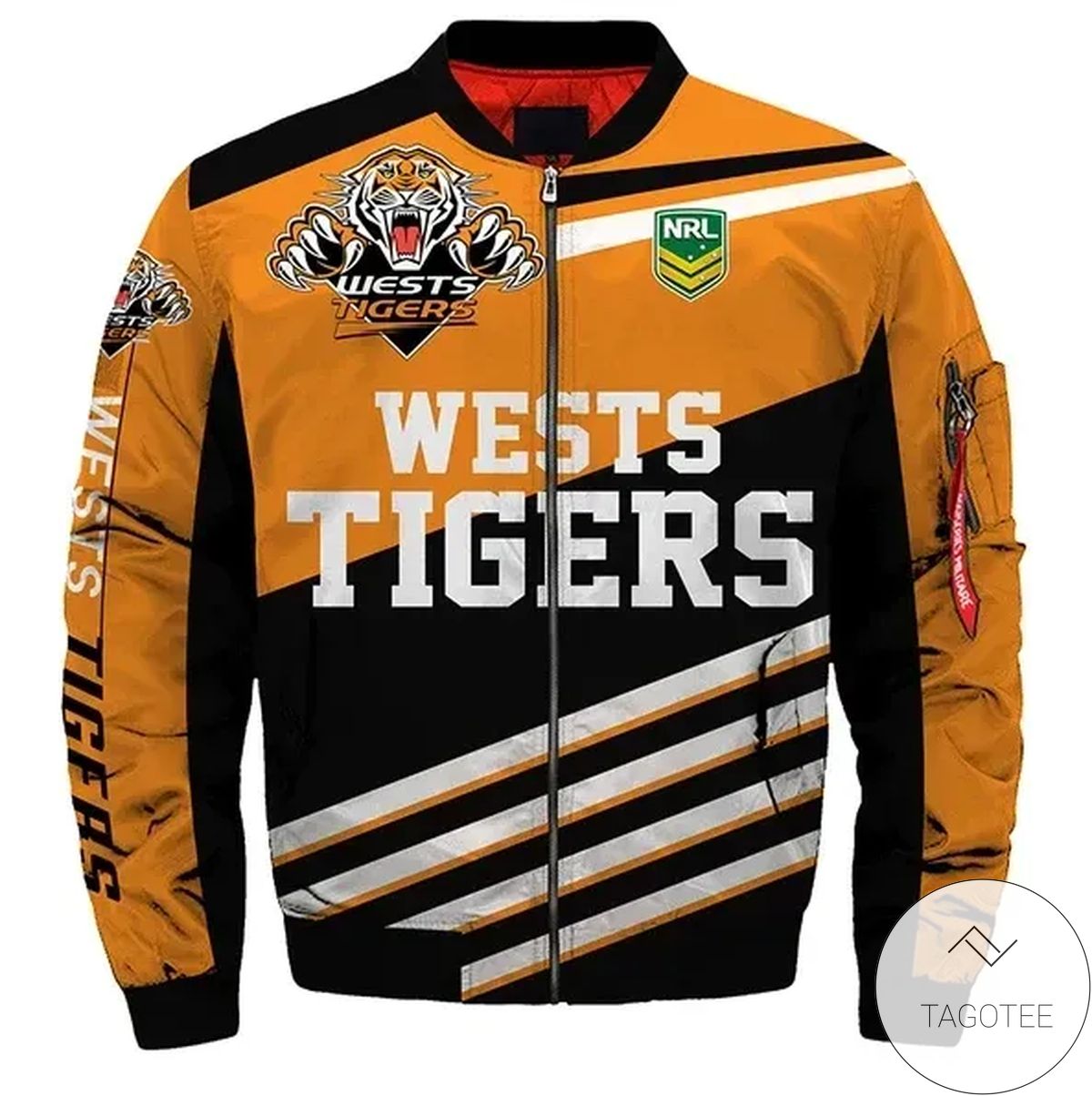 Wests Tigers Professional Rugby Team 3d Printed Unisex Bomber Jacket