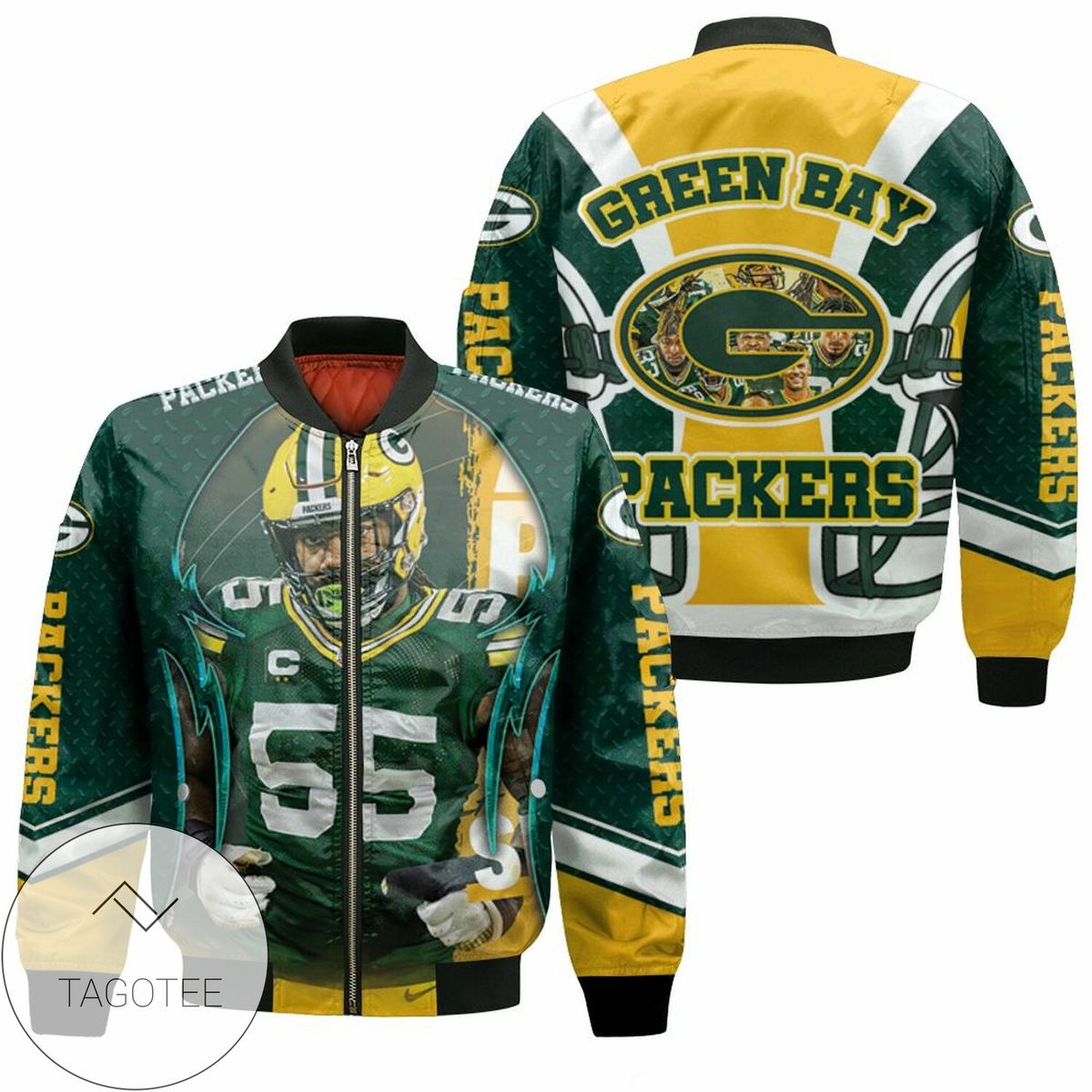 Zadarius Smith 55 Green Bay Packers Nfc North Division Champions Super Bowl 2021 Bomber Jacket