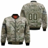 West Virginia Mountaineers Camouflage Veteran 3D Personalized Bomber Jacket