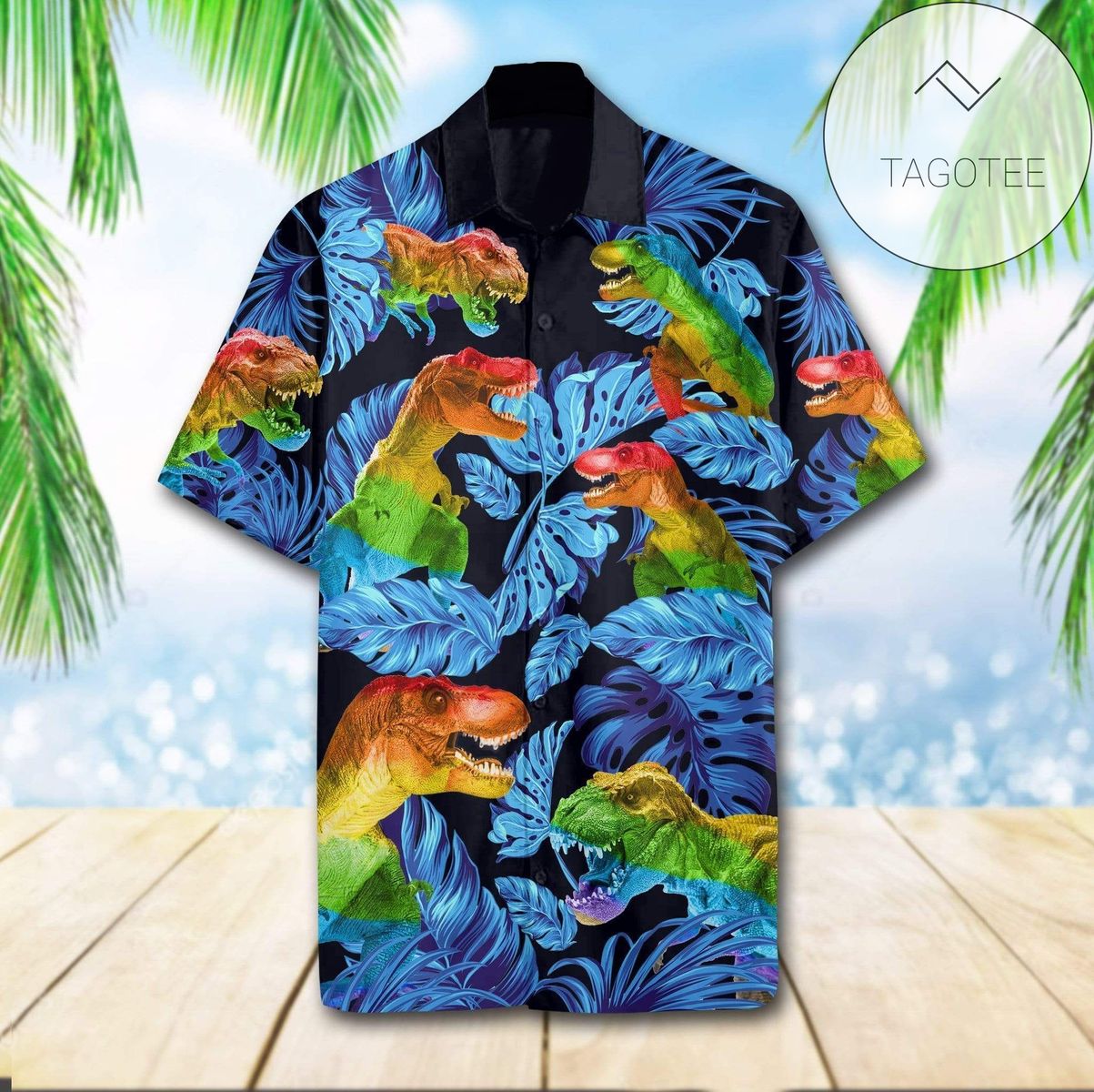 2022 Authentic Hawaiian Aloha Shirts Lgbt T-rex