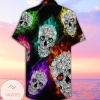 2022 Authentic Hawaiian Shirts Glowing Cat Skull