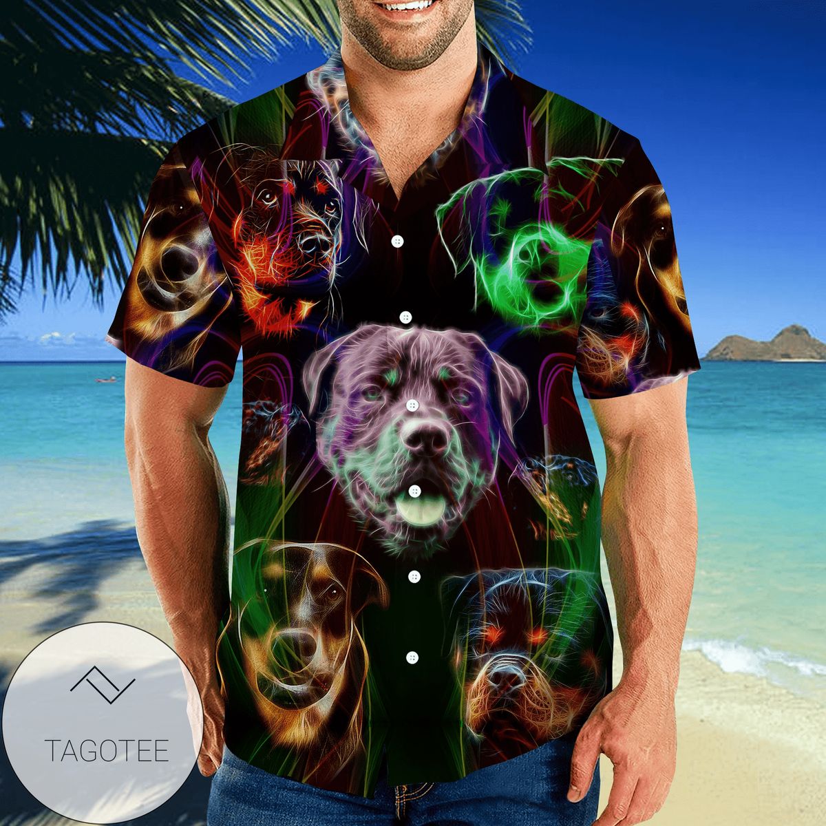 2022 Authentic Hawaiian Shirts Rottweiler Colorful Tropical