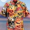 2022 Authentic Hawaiian Shirts Skull Flowers Day Of The Dead