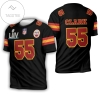 55 Frank Clark Kannas City 1 Jersey Inspired Style 3d All Over Print T-shirt