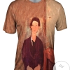 Amedeo Modigliani - Portrait Of Chaim Soutine (1916) Mens All Over Print T-shirt