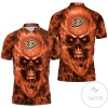 Anaheim Ducks Nhl Fans Skull All Over Print Polo Shirt