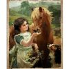 And She Lived Happily Ever After Girl Horse Dog Poster