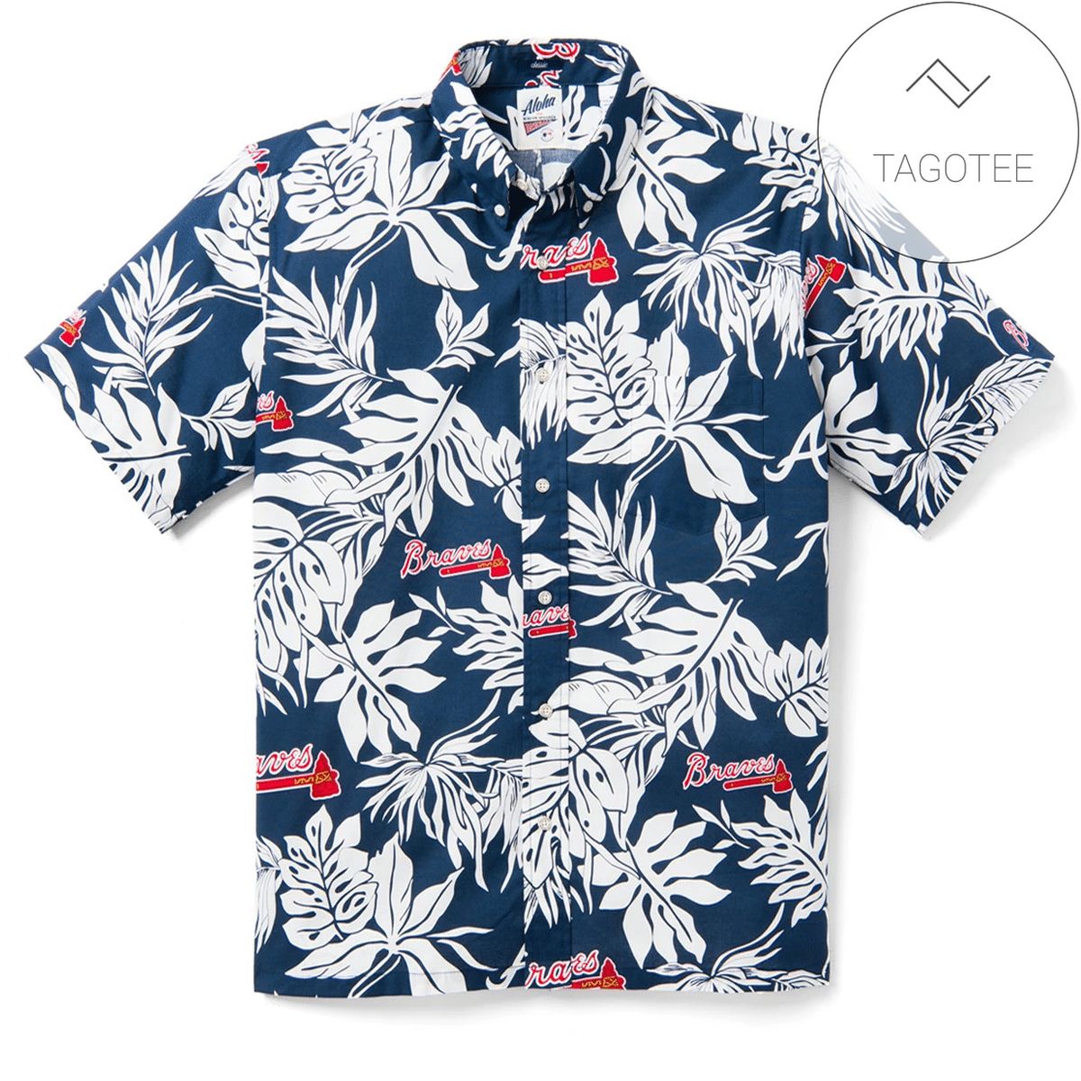 Atlanta Braves Logo Aloha Mlb Authentic Hawaiian Shirt 2022