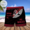 Atlanta Falcons Stop Staring At My Balls Funny Men Beach Shorts