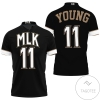 Atlanta Hawks Trae Young 11 Mlk Nba Black Jersey Inspired Style All Over Print Polo Shirt