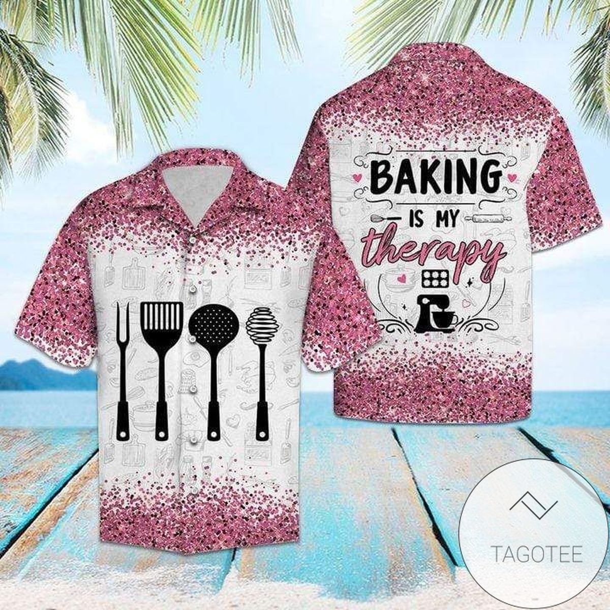 Baking Is My Therapy Unisex Authentic Hawaiian Shirt 2022s L