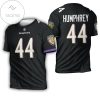 Baltimore Ravens Marlon Humphrey #44 Great Player Nfl American Football Game Jersey Black 2019 3d Designed Allover Gift For Ravens Fans 3d All Over Print T-shirt