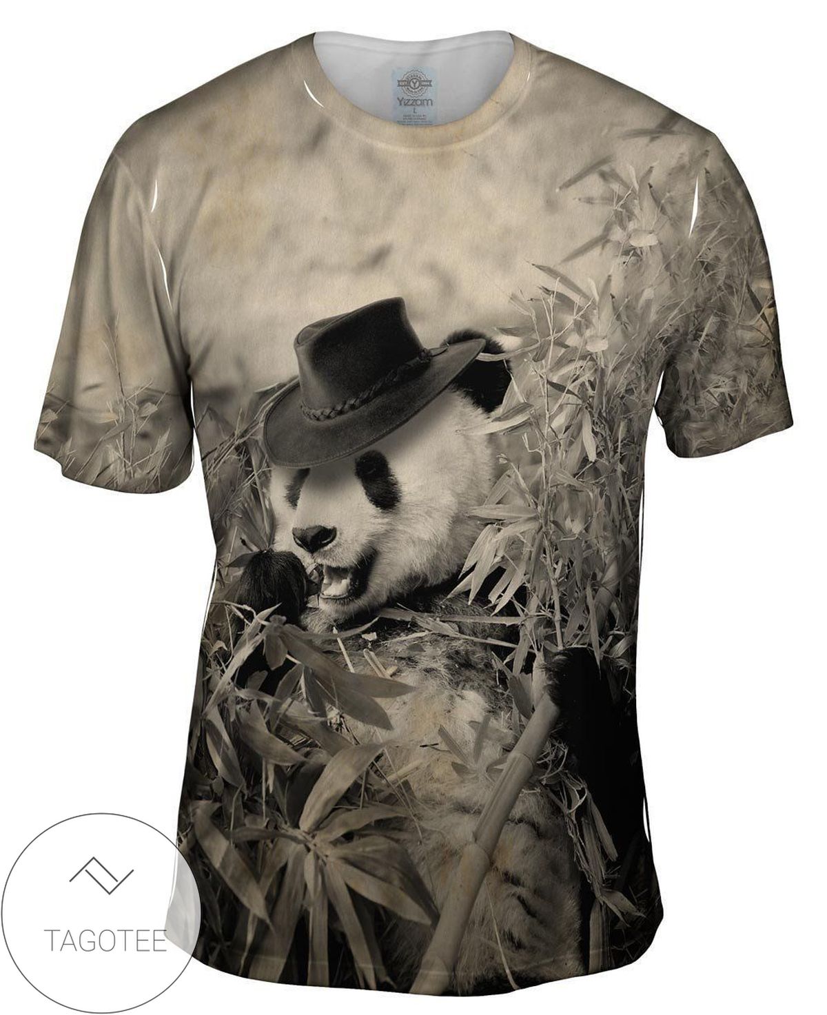 Bamboo Cowboy Panda Mens All Over Print T-shirt