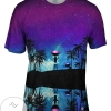 Beach Galaxy Mens All Over Print T-shirt