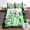 Billie Eilish Street Art Drawing In Green And Black 37 Bedding sets 2022