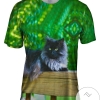 Black Cat Deep Mens All Over Print T-shirt
