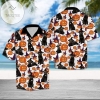Black Cat Halloween Pattern Hawaiian Aloha Shirts