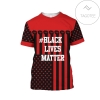 Black Lives Matter American Red Flag