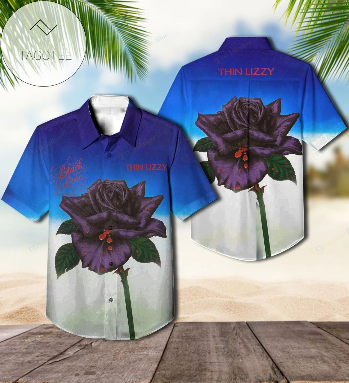 Black Rose Album By Thin Lizzy Rock Band Hawaiian Shirt