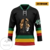 Bob Marley Iron Lion 45 Custom Name Hockey Jersey